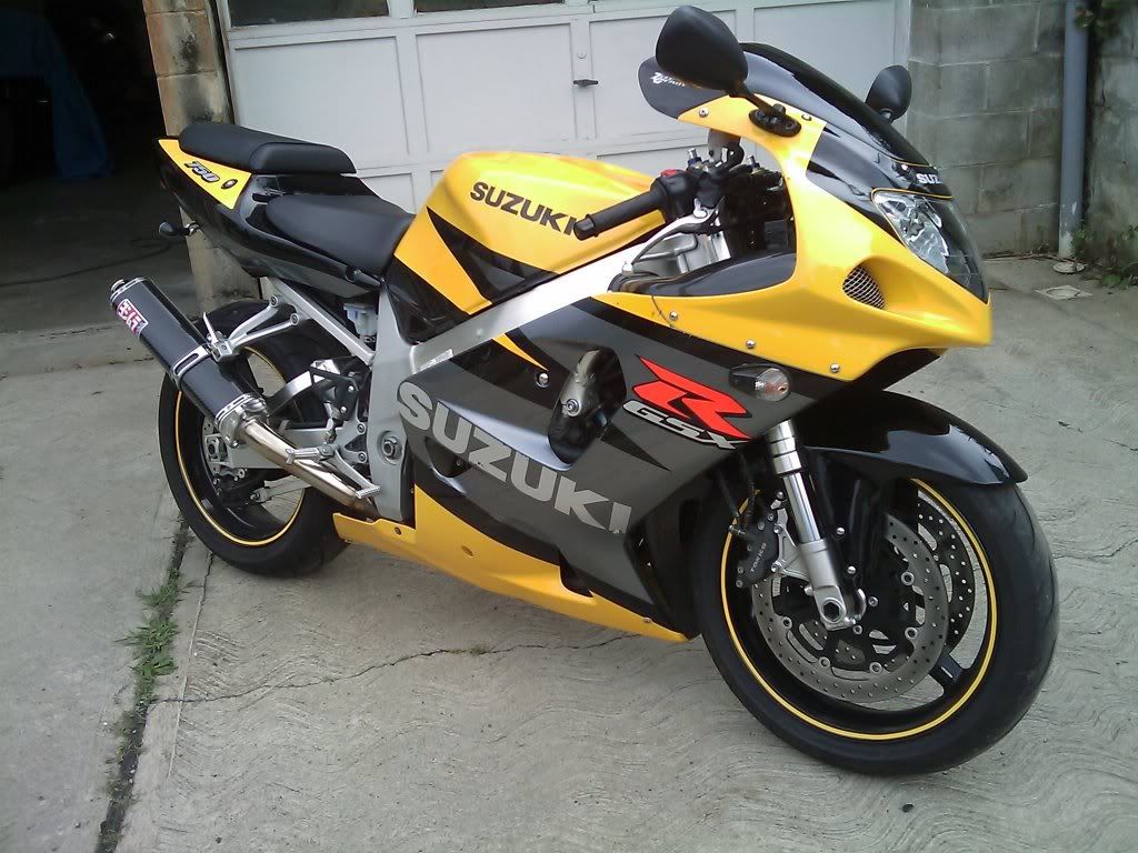 2003 GSXR 750 yellow/black